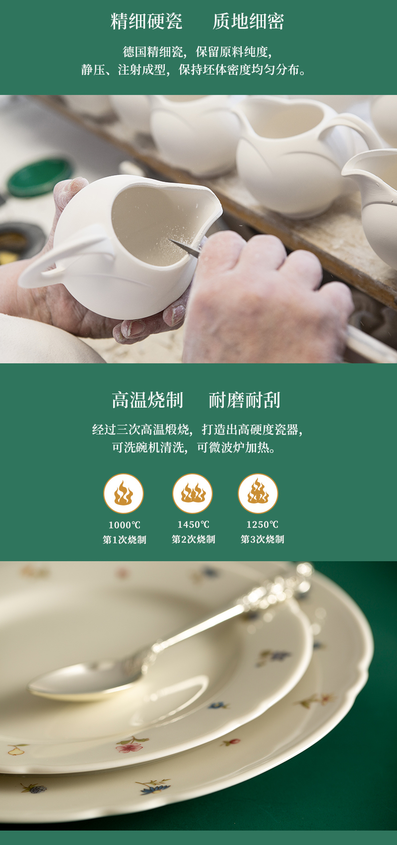 德国 seltmann Weiden 象牙色彩色小花系列茶具/咖啡具套装 咖啡杯杯碟套装