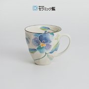 日本CERAMIC AI 缤纷花坊美浓烧陶瓷杯马克杯水杯 单杯