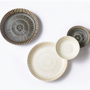 日本原产舍米蓝 Sausalito 索萨利托碗碟四件套