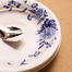 日本原产舍米蓝蔷薇点心盘新骨瓷五件套装 蔷薇点心盘新骨瓷五件套装
