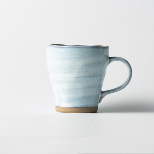 日本原产舍米蓝窑变马克杯水杯茶杯 水蓝色