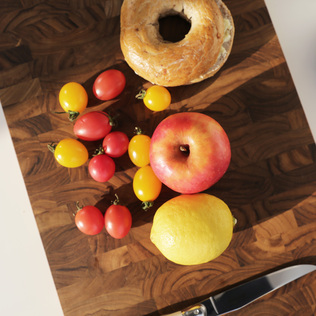 韩国BELLESOME柚木End Grain原木长方形砧板