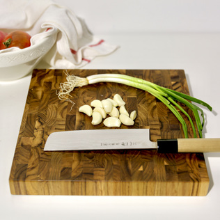 韩国BELLESOME柚木End Grain原木正方形砧板