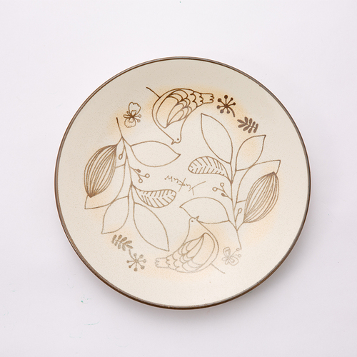 日本CERAMIC AI Café Suomi系列 盘 浅蓝 小碟 黄色