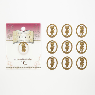 日本原产Petit Clip不锈钢红帽金属书夹书签纪念品 10枚1包装