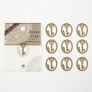 日本原产Petit Clip不锈钢钥匙金属书夹书签纪念品 10枚1包装