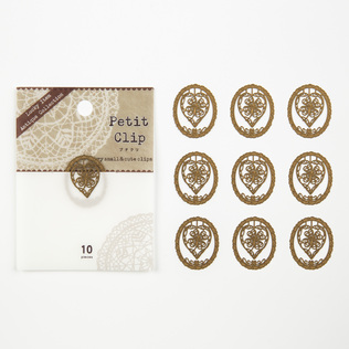 日本原产Petit Clip不锈钢幸运四叶草书夹书签10枚1包装