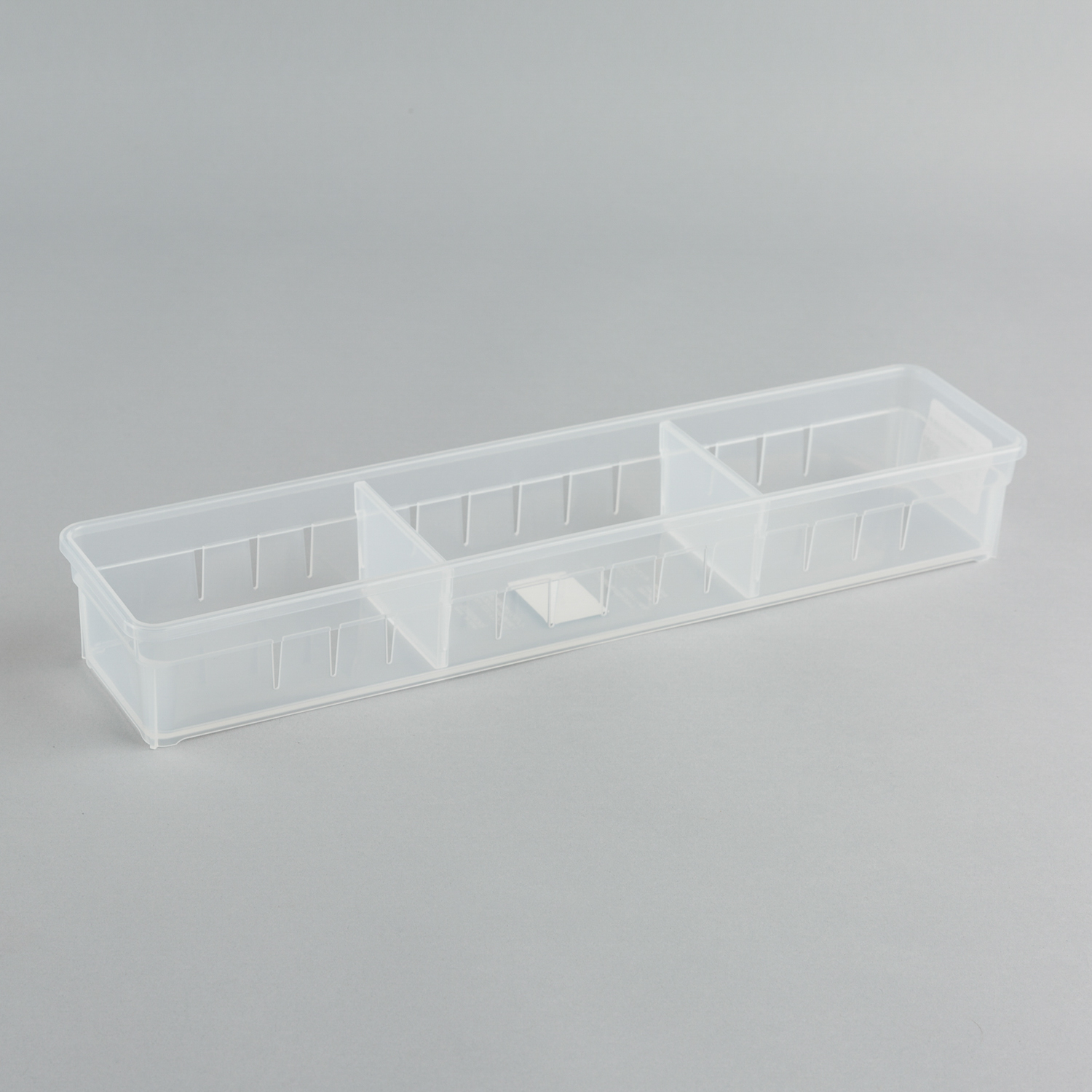 日本原产inomata厨房抽屉收纳盒储物分格盒整理盒窄型 透明