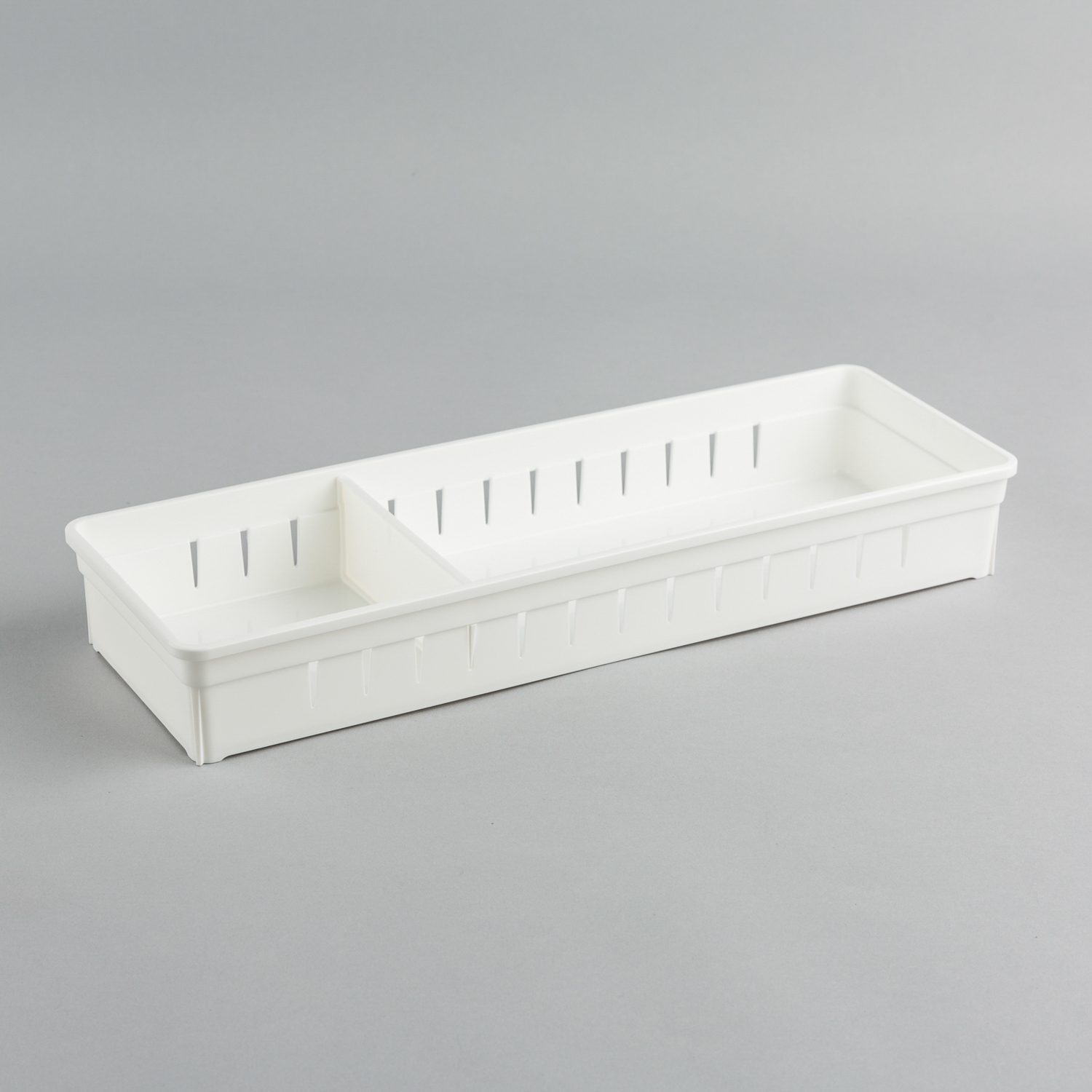 日本原产inomata厨房抽屉收纳盒储物分格盒整理盒宽型 白色