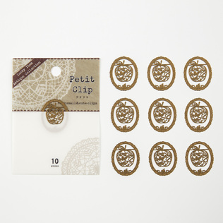 日本原产Petit Clip不锈钢材质苹果书签书夹纪念品 10枚1包装