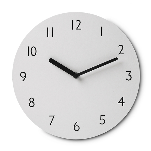 韩国原产thehaki三明治数字圆形钟表白色