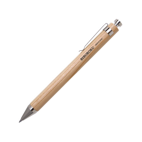 日本原产BIBOROKU杉木圆珠笔自动笔 胡桃木色