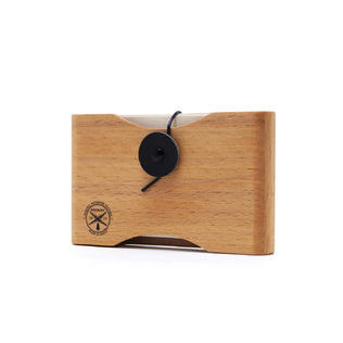 日本原产BIBOROKU榉木名片夹名片盒黑扣