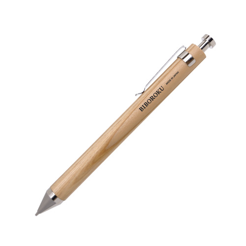 日本原产BIBOROKU杉木自动铅笔自动笔 胡桃木色