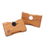 日本原产BIBOROKU榉木名片夹名片盒黑扣 胡桃木色