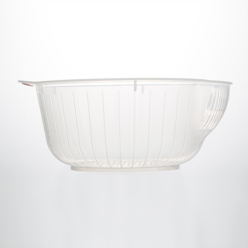 日本原产inomata塑料淘米篮厨房淘米盆洗米筛洗菜盆沥水器 透明 S