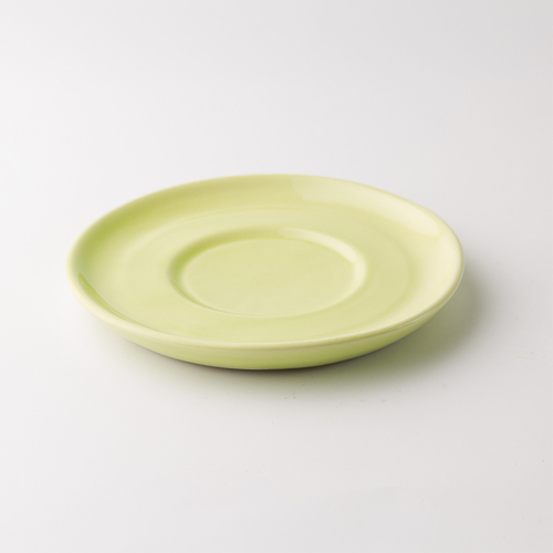 瑞典原产gerbera design陶土手工杯碟杯垫杯托 黄绿