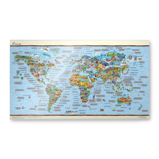 德国原产Awesome Maps刮版地图装饰画