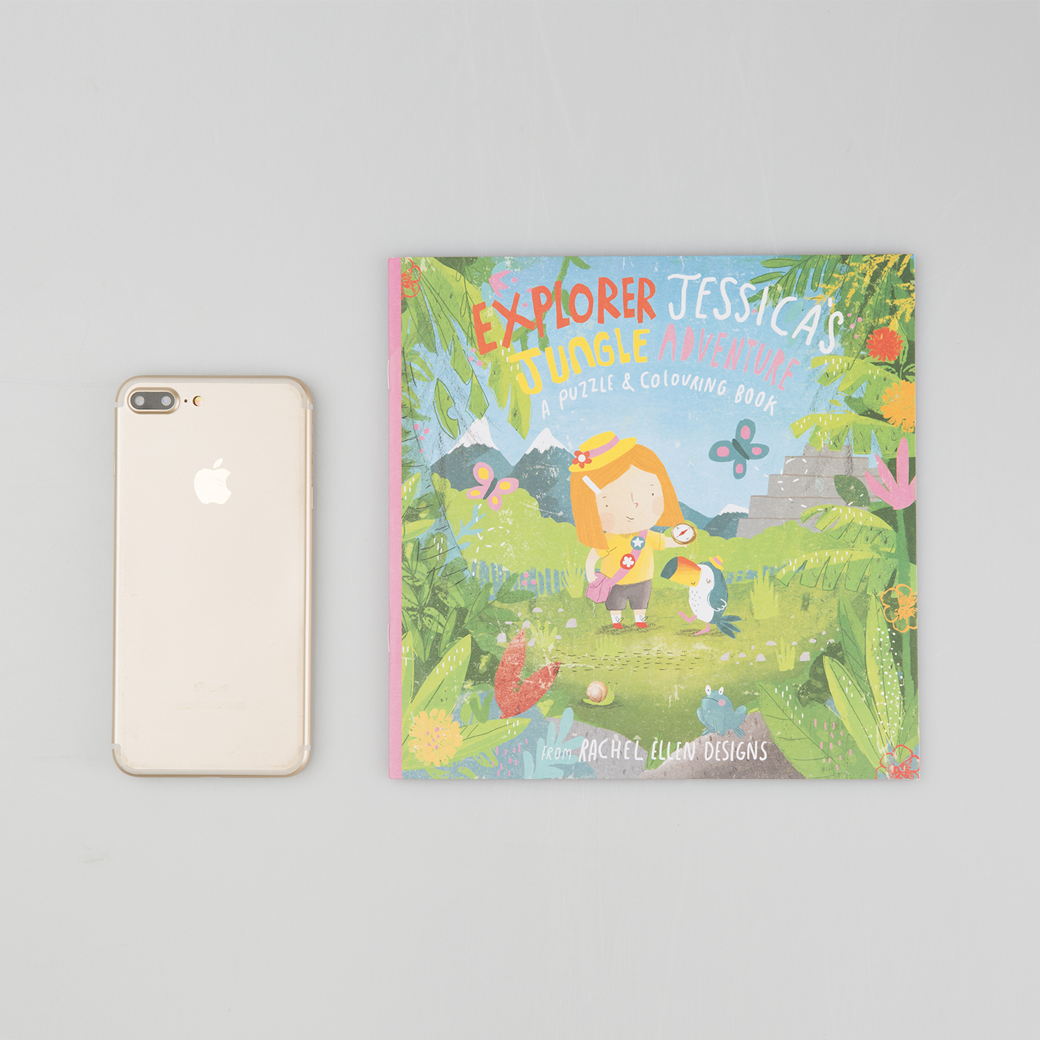 英国原产Rachel Ellen Designs杰西卡的丛林冒险双面画图本 彩色