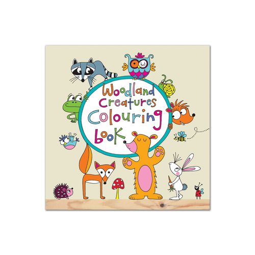 英国Rachel Ellen Designs林地动物儿童画图本涂色本填色 彩色