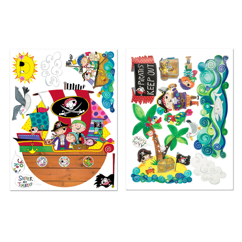 英国原产Rachel Ellen Designs海盗船系列儿童墙贴