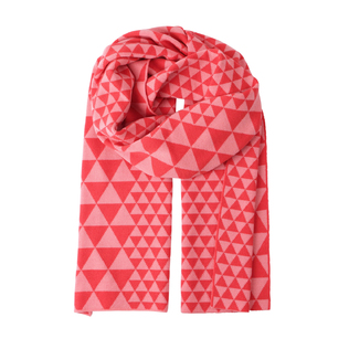 德国原产UPPERCASE美利奴羊毛围巾几何图案