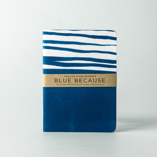 澳大利亚原产O&V凸版印刷笔记本记事本日记本A6(梦幻蓝)