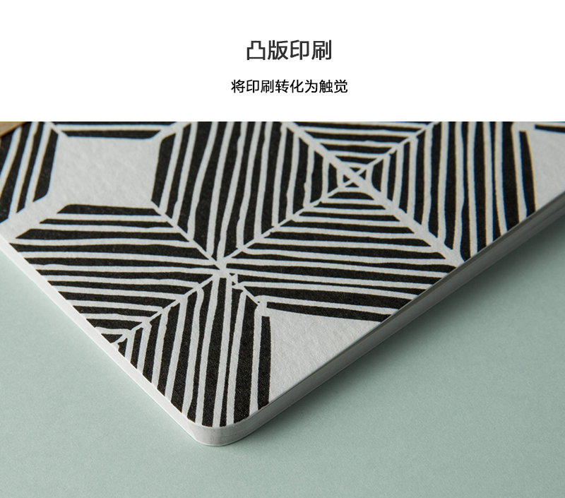 澳大利亚原产O&V凸版印刷笔记本记事本日记本A5(斜纹绞索) 黑白