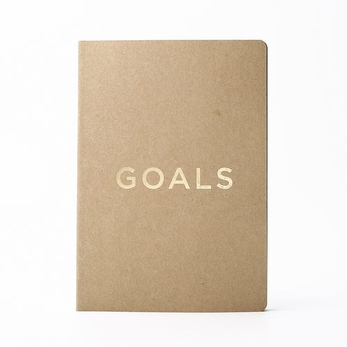 澳大利亚原产mi goals 本土设计笔记本牛皮纸/玫瑰金 棕色