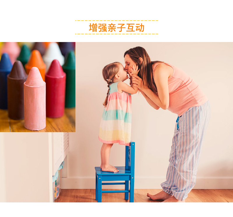 新西兰原产Honeysticks自然蜂蜡无毒儿童画画蜡笔细款 混色