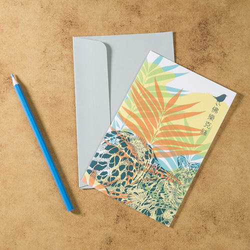 新西兰原产Tikitibu 佛乐克丝系列 豹 贺卡明信片创意贺卡 彩色