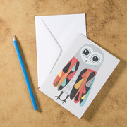 新西兰原产Tikitibu 猫头鹰 贺卡明信片创意生日贺卡