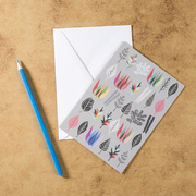 新西兰原产Tikitibu创意贺卡明信片生日贺卡植物园大会 彩色