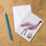 新西兰原产Tikitibu 袋鼠岛鸸鹋 贺卡明信片创意生日贺卡