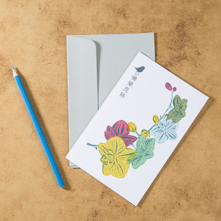 新西兰原产Tikitibu 佛乐克丝 兰花 贺卡明信片创意生日贺卡