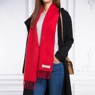 英国原产LOCHCARRON of SCOTLAND苏格兰纯色羊毛围巾180x25cm