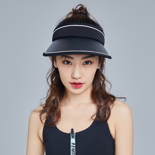 韩国zauo夏季防紫外线户外遮阳帽空顶骑行防晒美边太阳帽