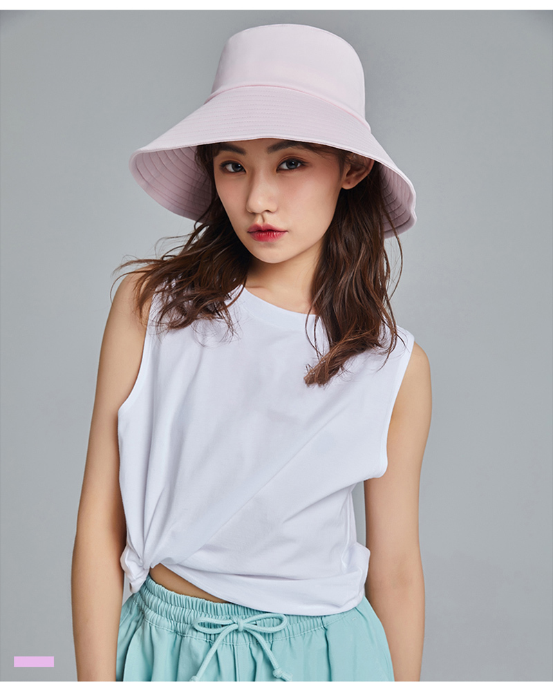 韩国zauo大帽檐防晒渔夫帽遮阳防晒帽太阳帽沙滩帽 黑色