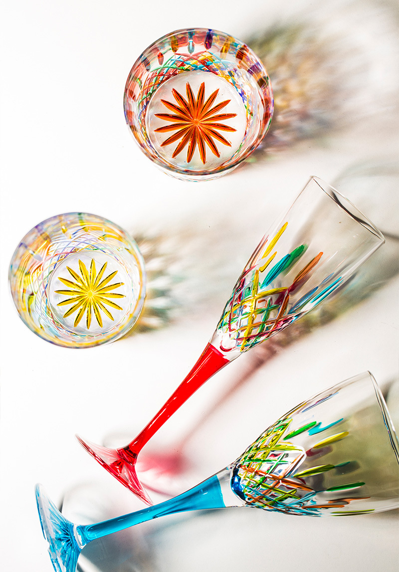 意大利原产ZECCHIN圣殿系列威尼斯酒杯彩色玻璃杯子水杯360ml 黄色