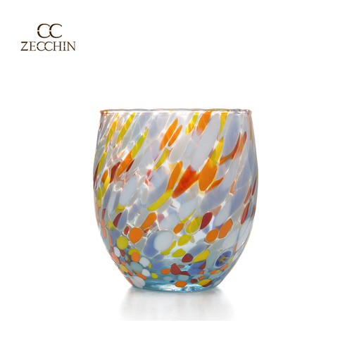 意大利原产Zecchin穆拉诺四季系列玻璃杯水杯酒杯杯子320ml 浅蓝