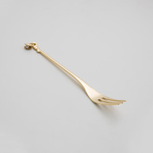 日本elfin贝壳珍珠系列金色餐叉餐勺搅拌棒 餐叉
