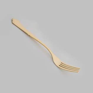 日本Elfin经典系列亚光金餐勺餐叉勺子叉子