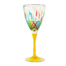 意大利原产ZECCHIN圣殿系列威尼斯彩绘高脚杯高脚酒杯260ml 黄色