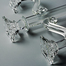 意大利原产Ranoldi水晶摆件 三头水晶烛台 工艺烛台水晶礼品 透明