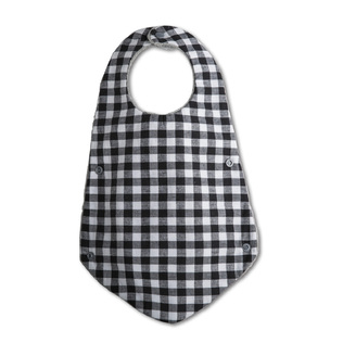 新西兰原产MESSY PUP短毛绒口水巾婴儿围嘴宝宝围兜黑方格