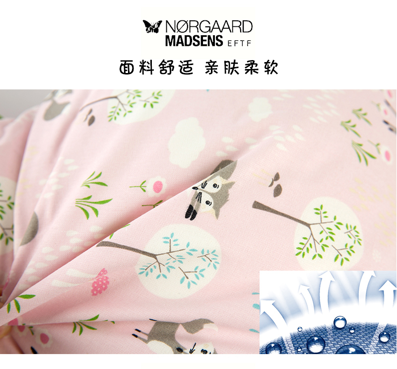 丹麦原产NORGAARD MADSENS EFTF多功能哺乳枕枕头护腰枕 粉红