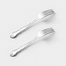日本原产ECHO餐叉不锈钢家用小叉子牛排叉意面叉-2件套 银色
