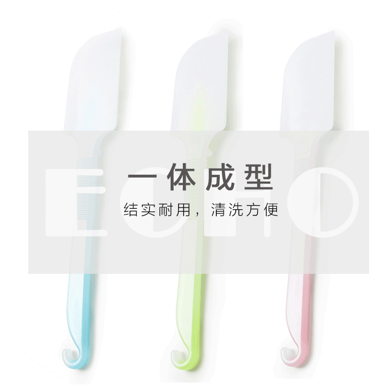 日本原产ECHO多功能刮面刀免粘台面抹刀家用厨房烘焙工具 蓝色 L