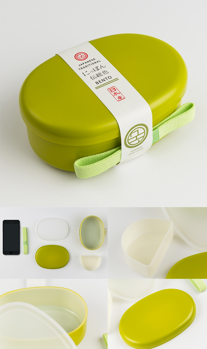 日本原产Prime Nakamura和式分隔便当盒饭盒餐盒 藤色