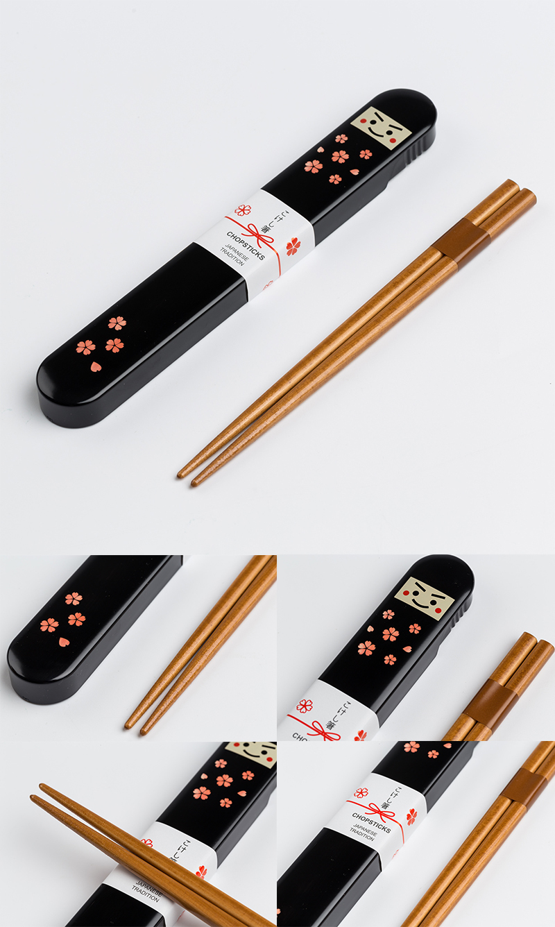 日本原产prime nakamura特色和式设计便携木质筷子筷子盒 舞姬